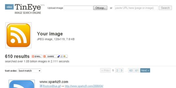 Альтернативный поиск картинок — расследование в формате JPEG Справочная информация про TinEye
